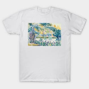 Garden of the Painter at Saint Clair by Henri-Edmond Cross T-Shirt